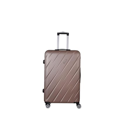 Spacewalk Stylux Hard Luggage, 67 cm, 8 Wheels, 3 Year Warranty, Brown