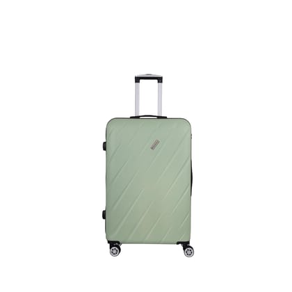 Spacewalk Stylux Hard Luggage, 77 cm, 8 Wheels, 3 Year Warranty, Pista Green