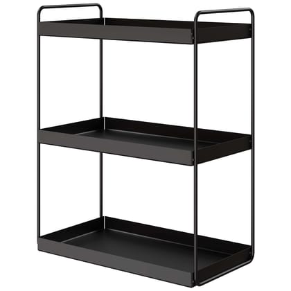  3-Tier Metal Wire Shelving Unit, Black