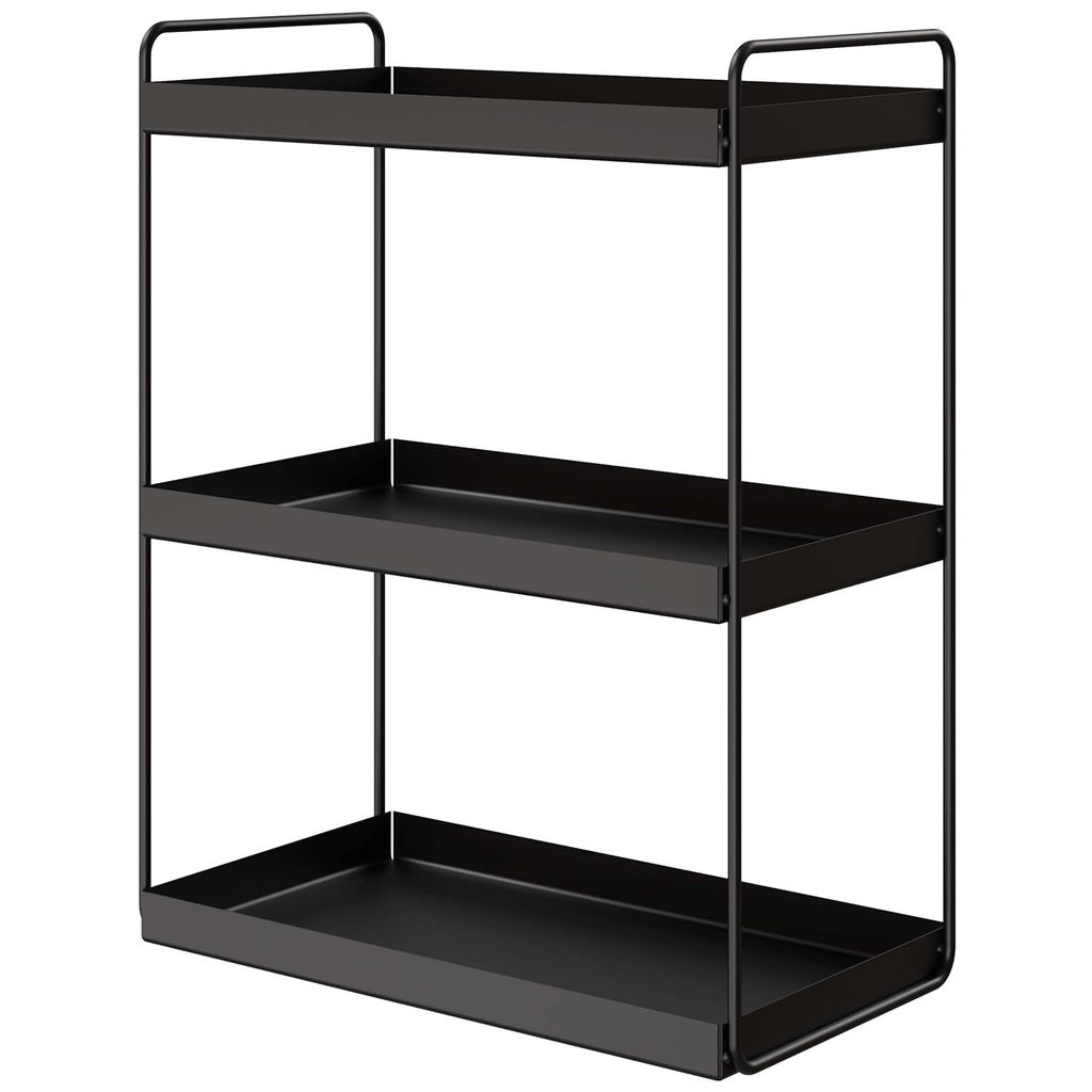  3-Tier Metal Wire Shelving Unit, Black