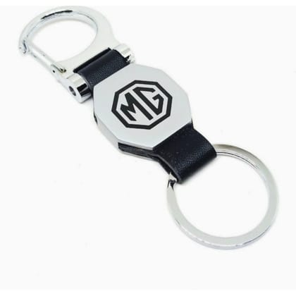 MG Keychain Round Steel Keyhain for Car (Pack of 1)