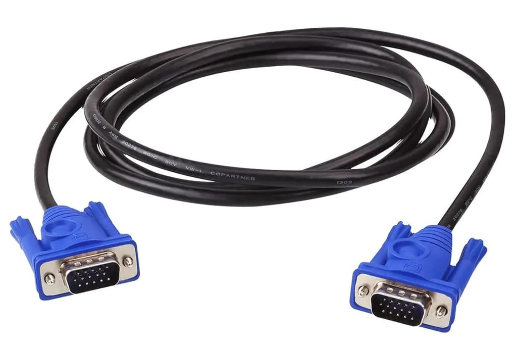 VGA Cable, 15 Pin Male to Male Cord for Computer Support Monitor, PC/Monitor/LCD/LED, Plasma, Projector, TFT