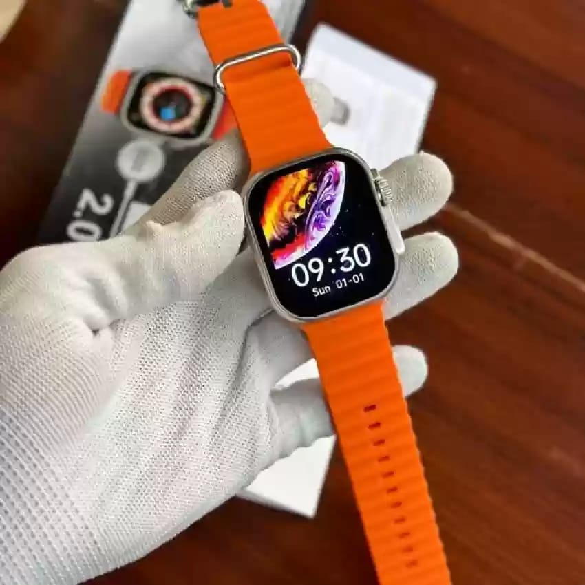 T800 Ultra Smart Watch with Beautiful Strap, Bluetooth Calling Smart Watch, 1.99" Touch Display with Fitness & Outdoor, Health & Medical Tracker, 8 Unique UI Interactions (Orange)