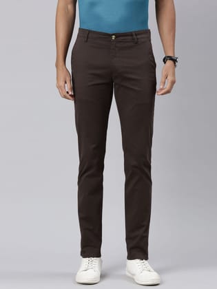 Classic Polo Men's Dark Grey Cotton Lycra Slim Fit Trousers | TRS-CHINO-D.GRY MF LY