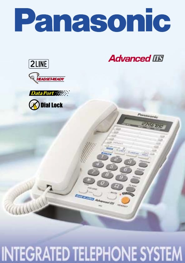 Panasonic KX-T2378 2-Line Landline Corded Phone Integrated Telephone System