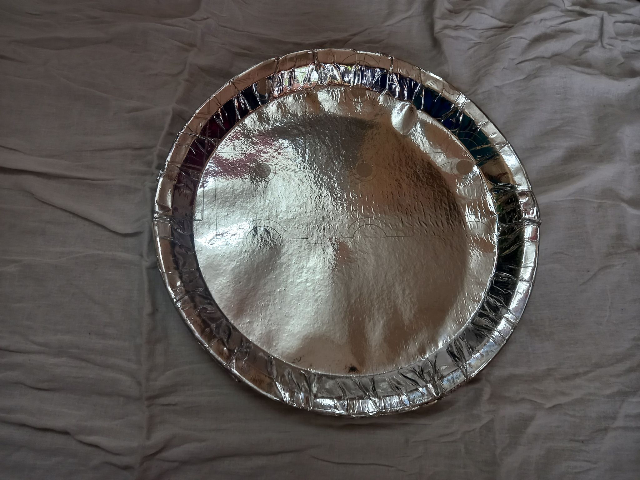  Silver Round Disposable Paper Plates