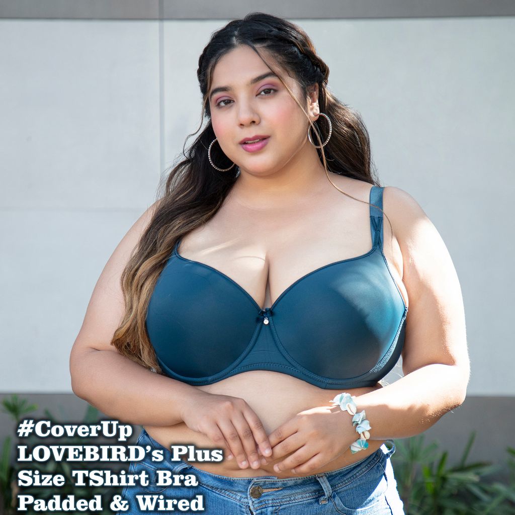 Plus Size Coverup Minimizer Bamboo Fabric Padded TShirt Bra