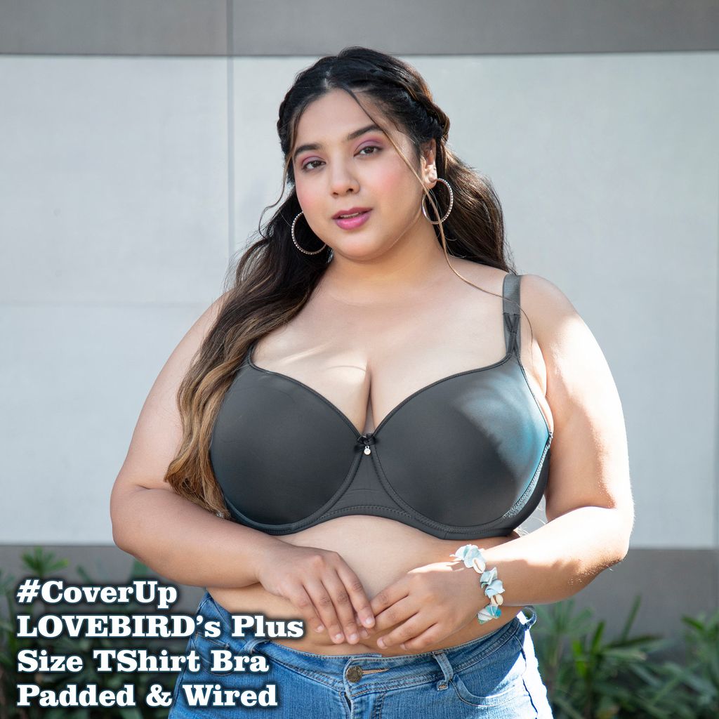 Plus Size Coverup Minimizer Bamboo Fabric Padded TShirt Bra