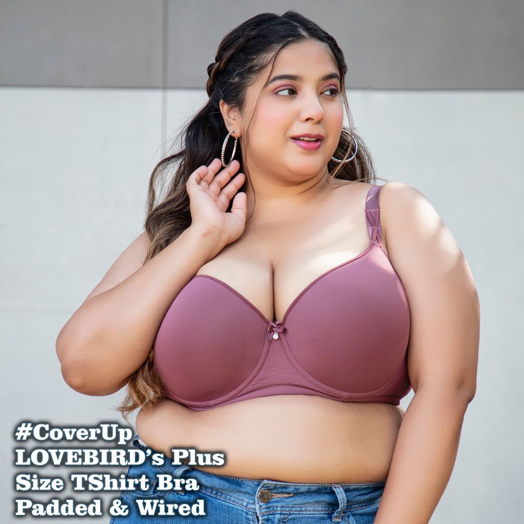 Plus Size Coverup Minimizer Bamboo Fabric Padded TShirt Bra