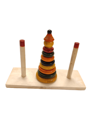 Brahmagopura Puzzle – Tower of Brahma – Tower of Hanoi – Round