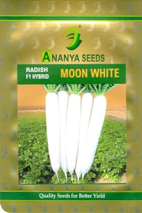 "Ananya F1 Hybrid Moon White Radish Seeds - Quality Seeds for Better Yield"