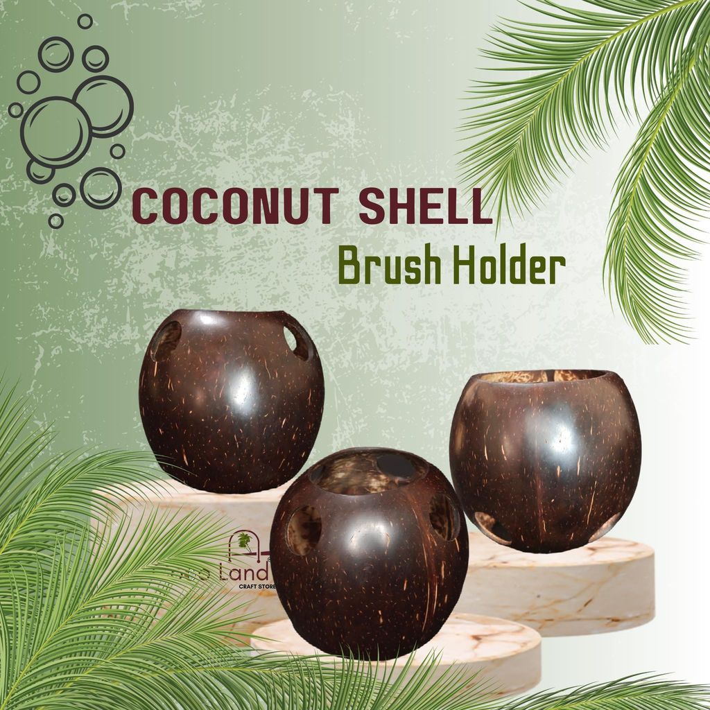Premium Home - - and - - Decor CocoLand Coconut Shell Brush Holder 2025 at ShopCircuit | ONDC