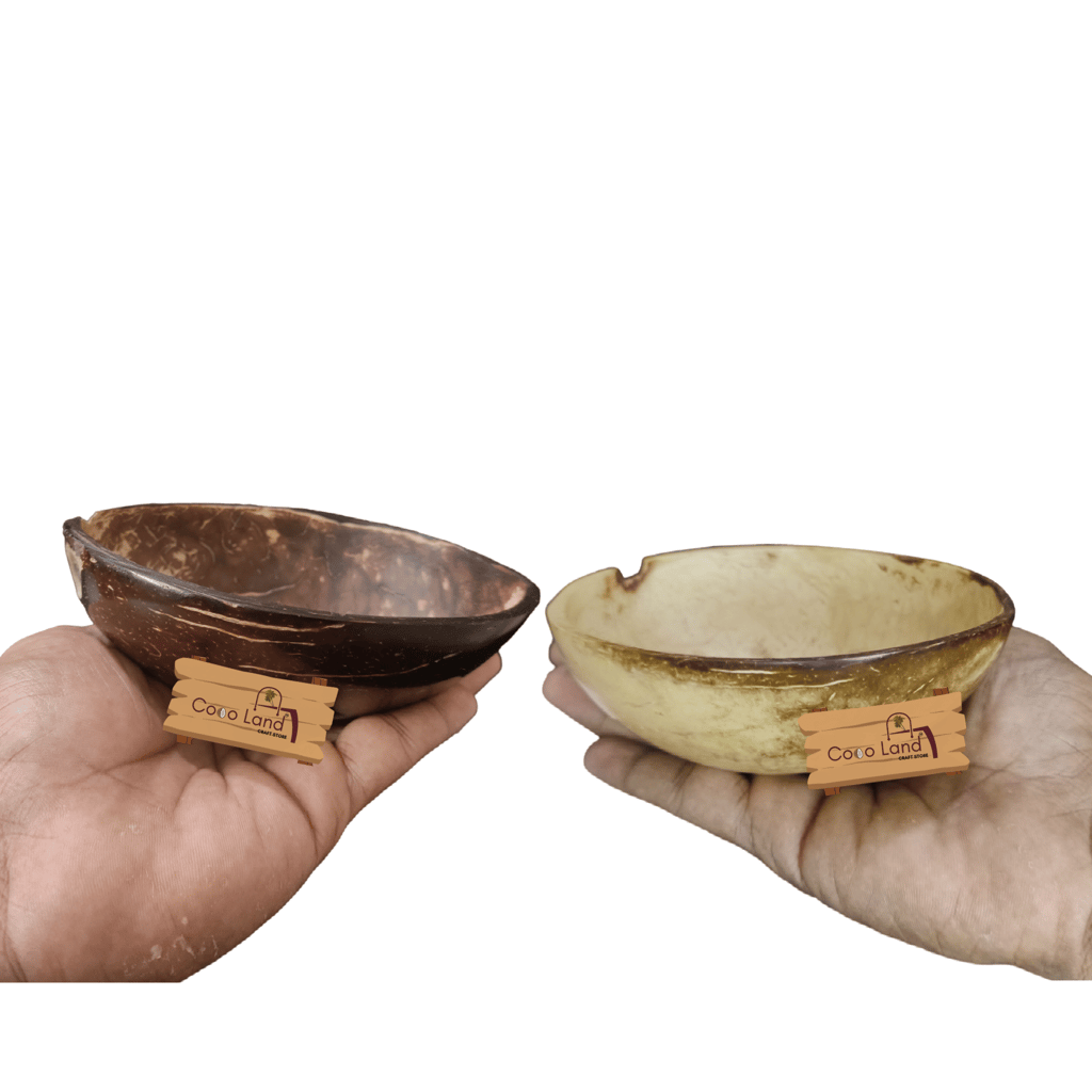 New Home - - and - - Decor CocoLand Coconut Shell Pudding Pot Oval Shape (150-250 ml) M-L Size C