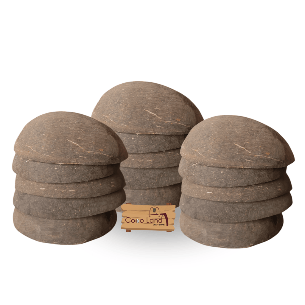 Luxurious Home - - and - - Decor Coconut Shell Finished Oval Pot (100-150-250 ml) S-M-L Size /Ca