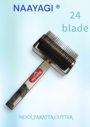 NAAYAGI - STAINLESS STEEL BLADED - NOOL PAROTTA, FLAKKY PARATTHA, KERALA STYLE PAROTTA CUTTER - SS HANDLE