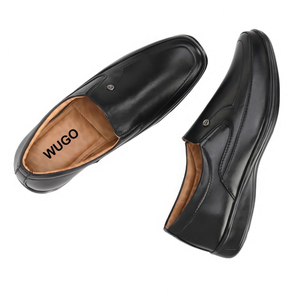 WUGO::Latest Fabulous Men Formal Shoes|Black Moccasin Shoes|Office Shoes For Men's & Boys (Free Home Delivery)