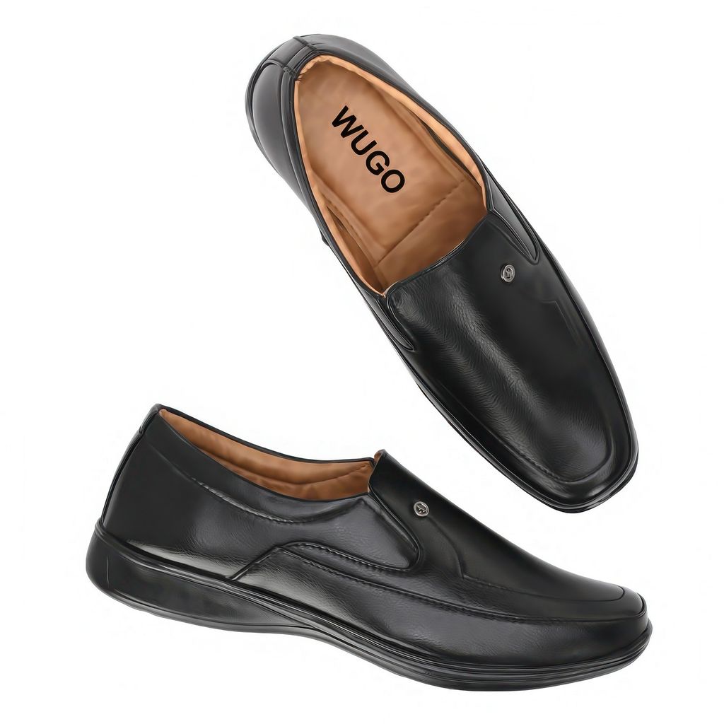 WUGO::Latest Fabulous Men Formal Shoes|Black Moccasin Shoes|Office Shoes For Men's & Boys (Free Home Delivery)
