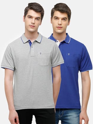 Classic Polo Men's Combo Double Pique Polo Half Sleeve Slim Fit T-Shirt Nova - Pack of 2