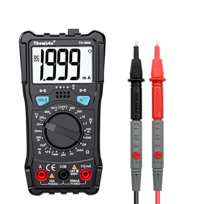  Professional Digital Multimeter Tester 6000 Counts True RMS Auto-Ranging Voltmeter Ammeter Ohmmeter Capacitance Frequency Tester with Backlight and Overload Protection