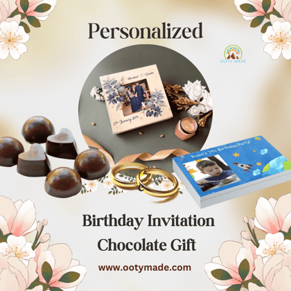 Birthday Invitation- Personaliszed Chocolate Gift Box- ( Minimum 10 Boxes)