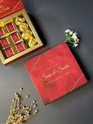 Wedding Return Gift - Personalized chocolate Gift box - Minimum 10 Boxes