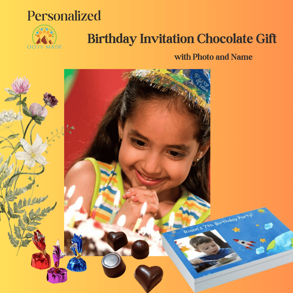 Birthday Invitation- Personaliszed Chocolate Gift Box- ( Minimum 10 Boxes)