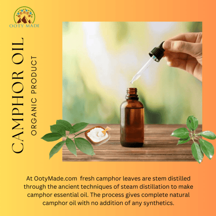 Premium Camphor Essential Oil - 100% Pure and Natural for Hair Care