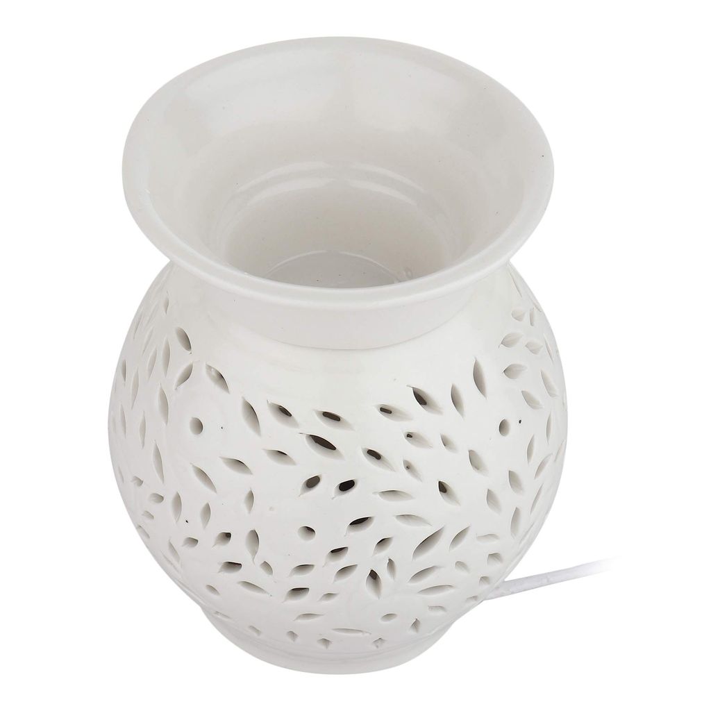 Gift Beautiful Design Ceramic Electric Essential Oil Warmer l Oil Diffuser Oil Burner with Dimmer Thermostat to Control Fragrance and Light Intensity -by Marigold Stores®