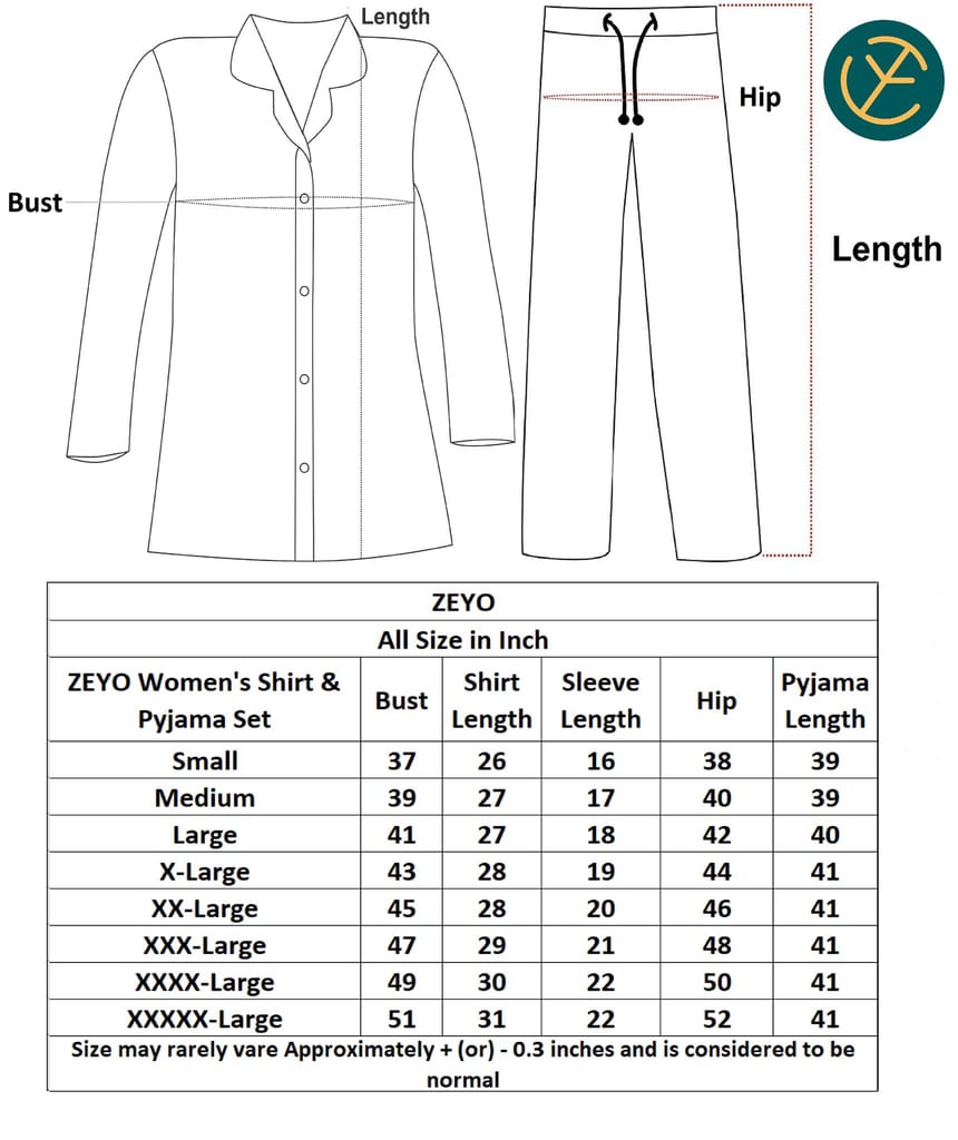 ZEYO Women's Cotton Blue Bear Printed Stylish Night suit set