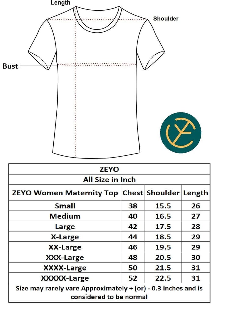 ZEYO Women Cotton Pink Floral Print Maternity & Feeding Top