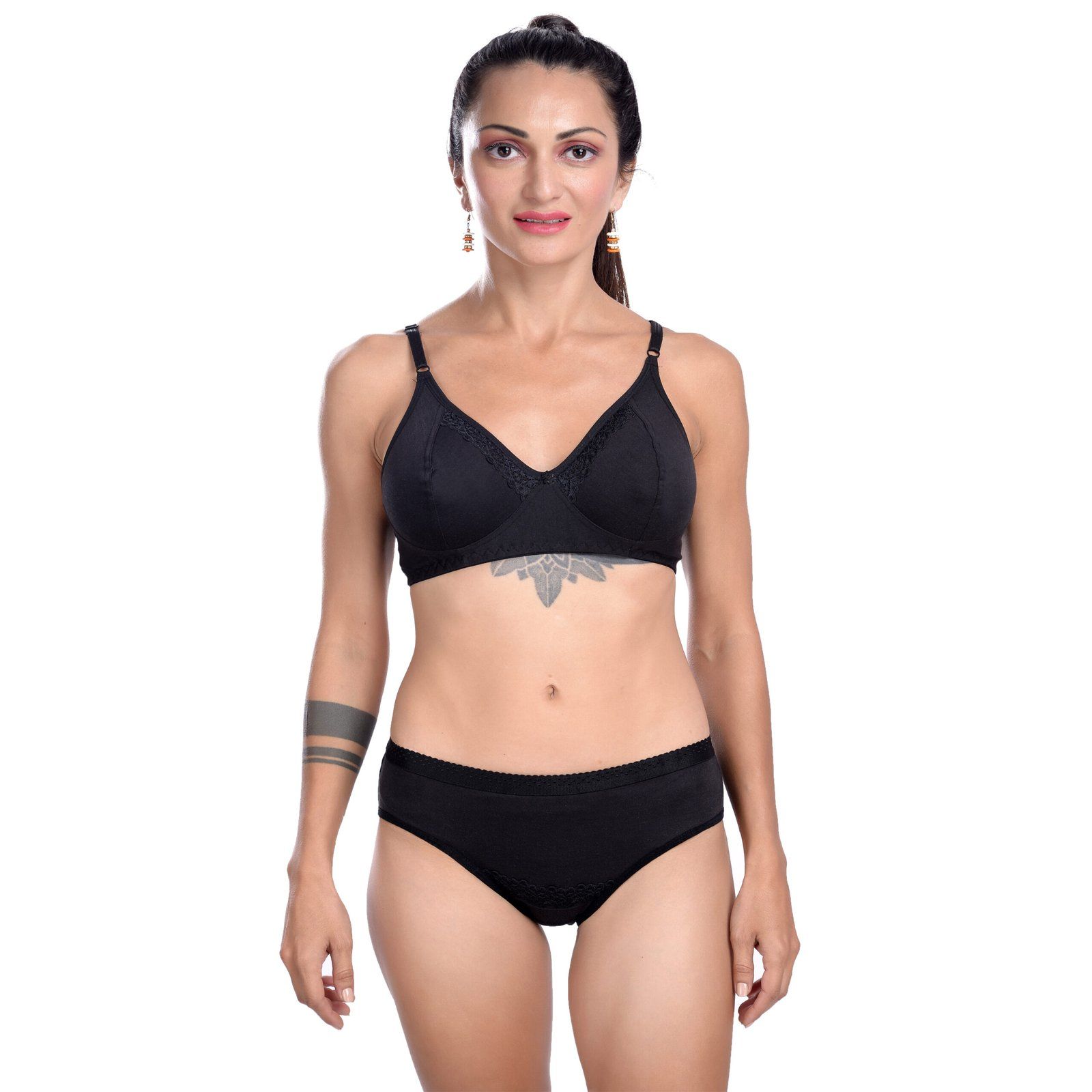 Pure Cotton bra panty bikini set