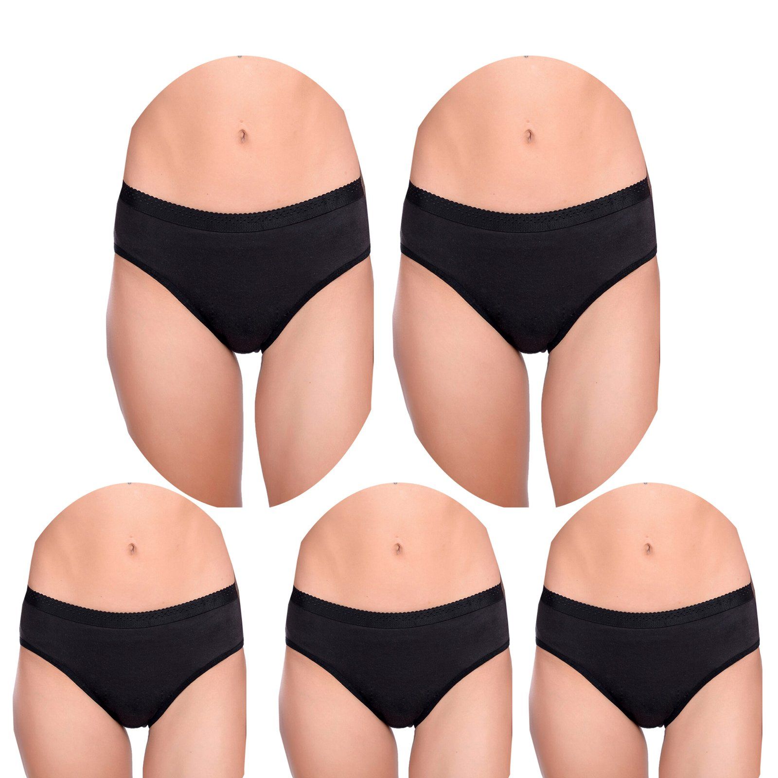 Cotton Full Coverage Hipster Panties Pack 5