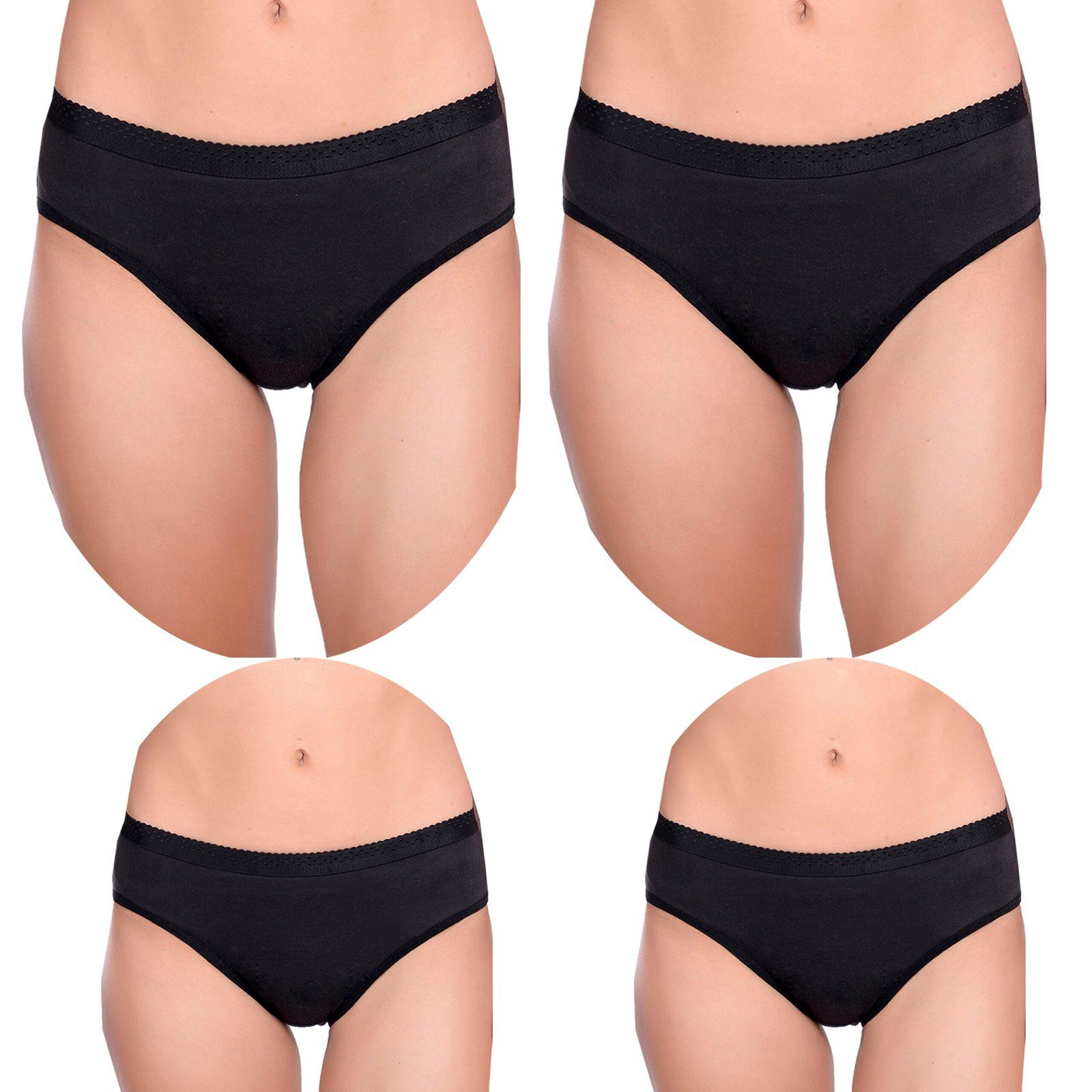 Cotton Full Coverage Hipster Panties Pack 4