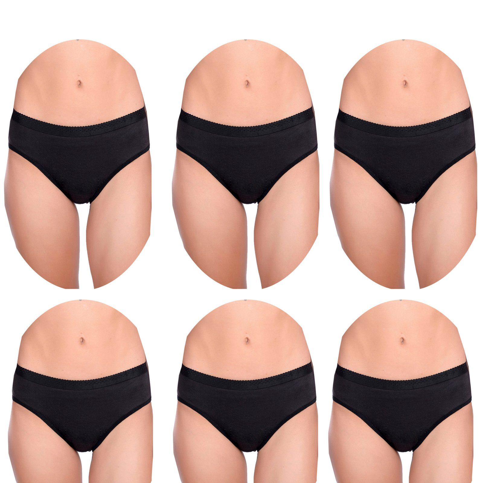Cotton Full Coverage Hipster Panties Pack 6