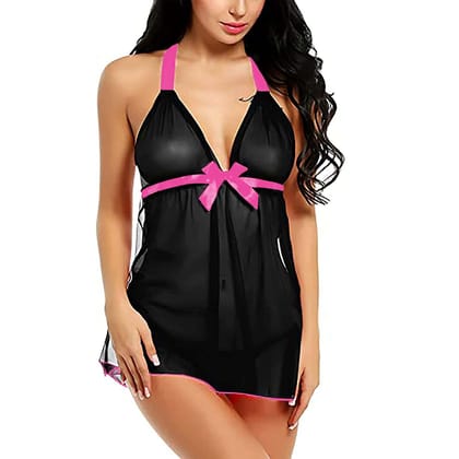 Net Babydoll Night dress with panty