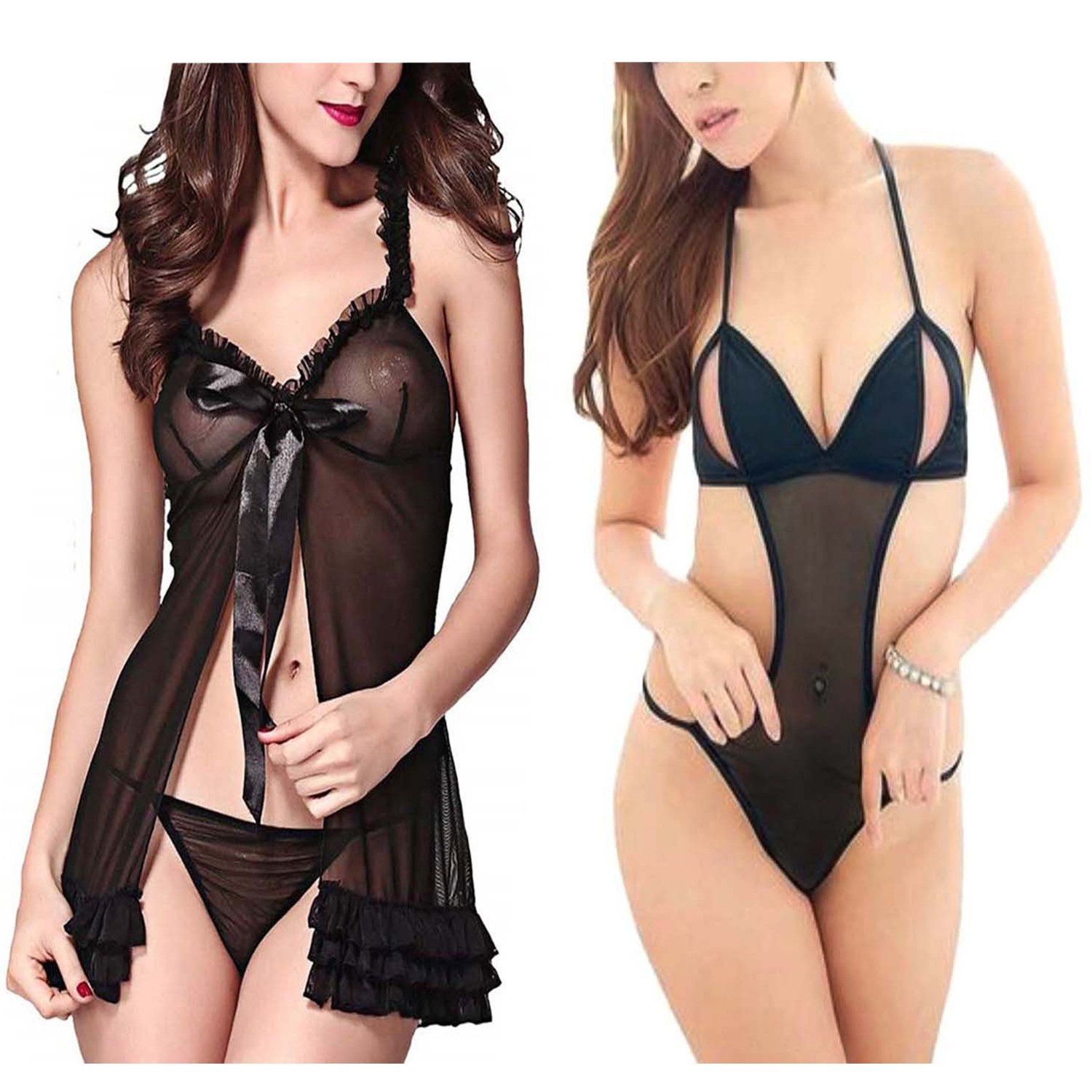 Babydoll Nightdress Stylish Women girls Pack 2