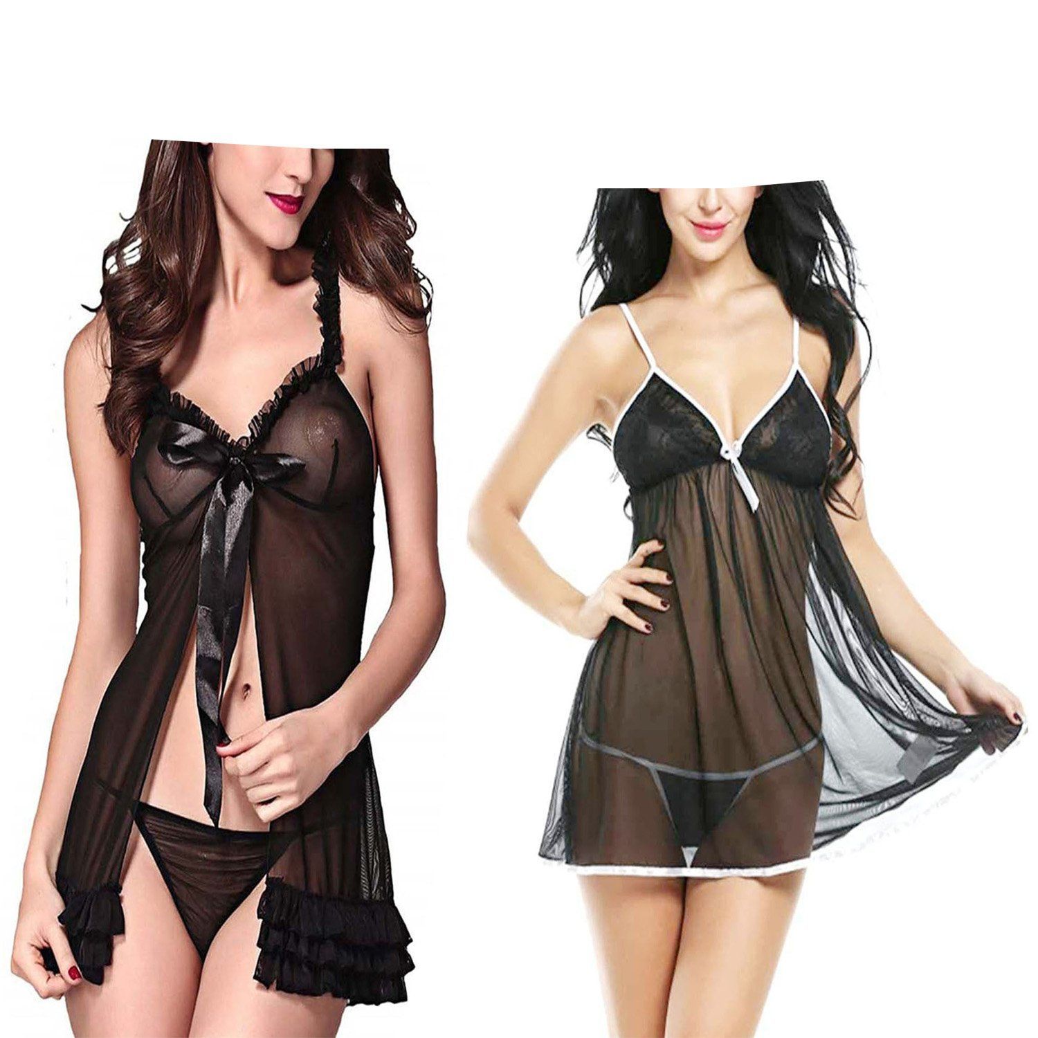 Babydoll night dress lingerie women girls Combo Pack 2