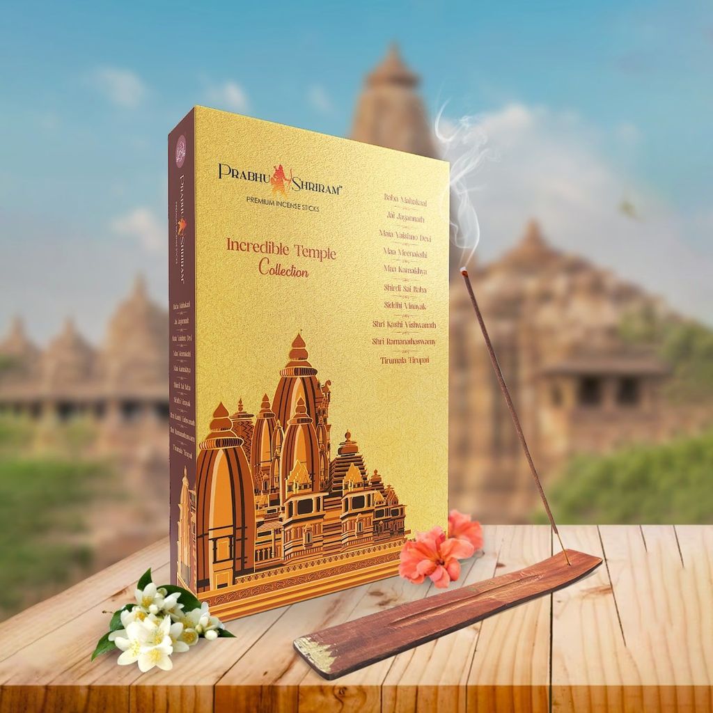 JPSR Incredible Temple Premium Incense Sticks Gift Box - Set of 10 - Pooja Needs | Buy online on ZillyBuy