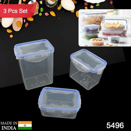  Set of 3 Airtight Food Storage Containers with Lids