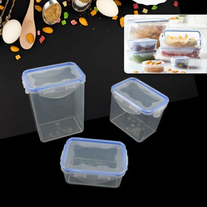  Set of 3 Airtight Food Storage Containers with Lids