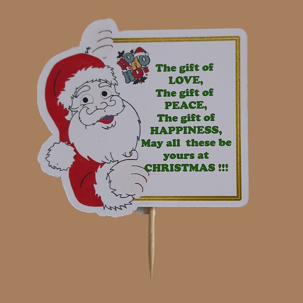Partybus – Santa wishes Christmas cupcake topper - Party and Festive Needs | Buy online on ZillyBuy