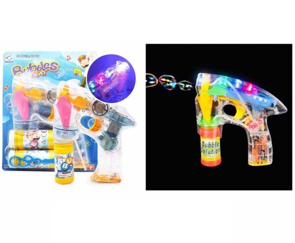 Bubble Gun Toy for Kids, Automatic Bubble Blower Machine with 2 Bottles of Bubble Solution, Summer Outdoor Toys for Boys and Girls