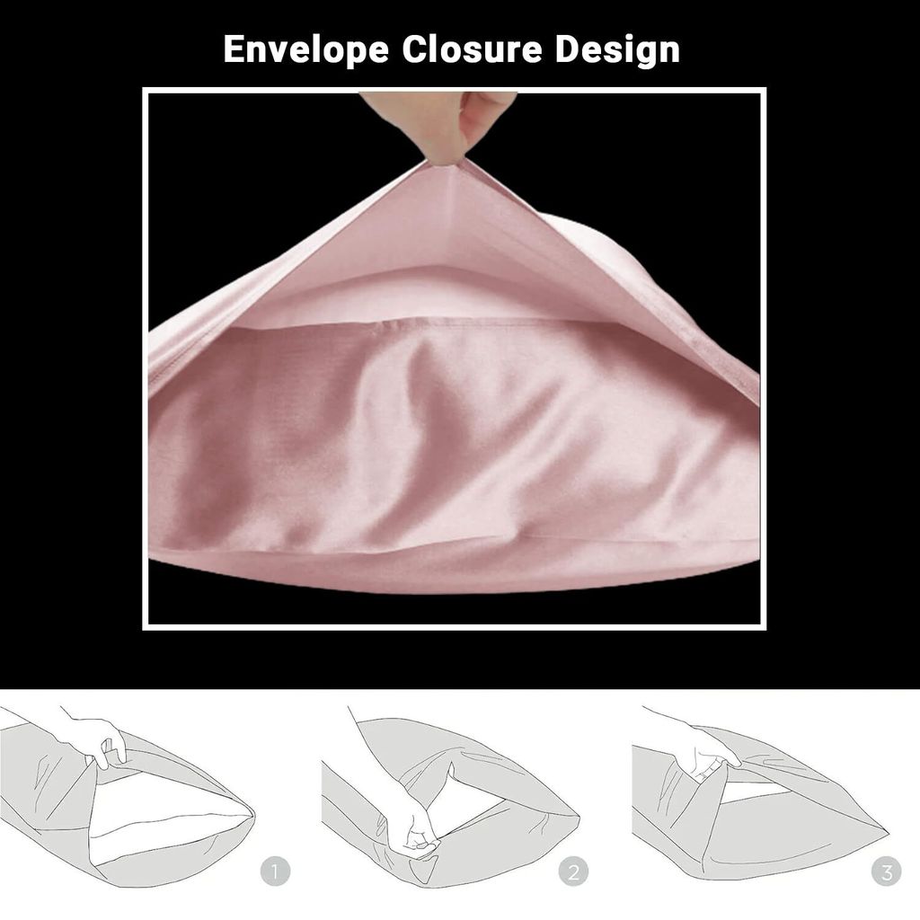 Altcraft Satin Silk Pillow Covers for Hair and Skin Pack of 2| Pillow Cover Satin 400 TC |