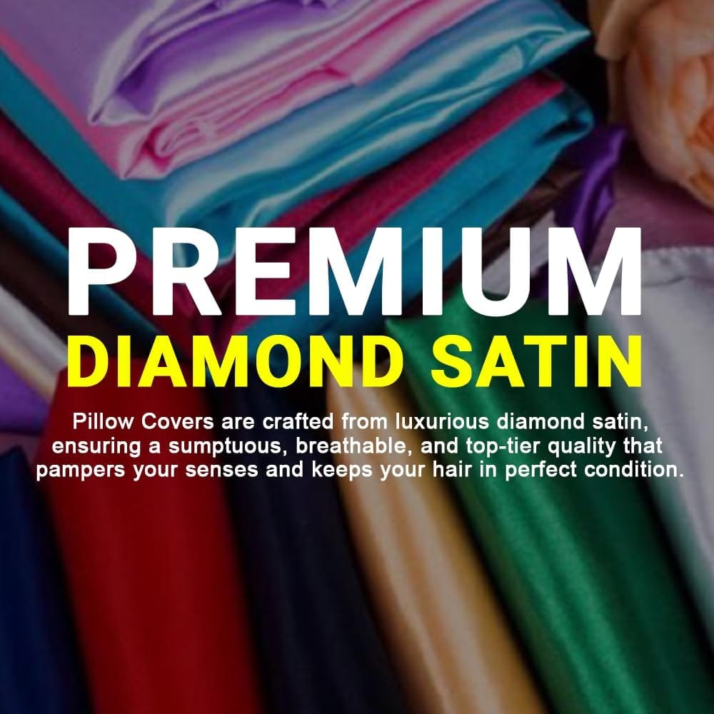 Altcraft Satin Silk Pillow Covers for Hair and Skin Pack of 2| Pillow Cover Satin 400 TC |