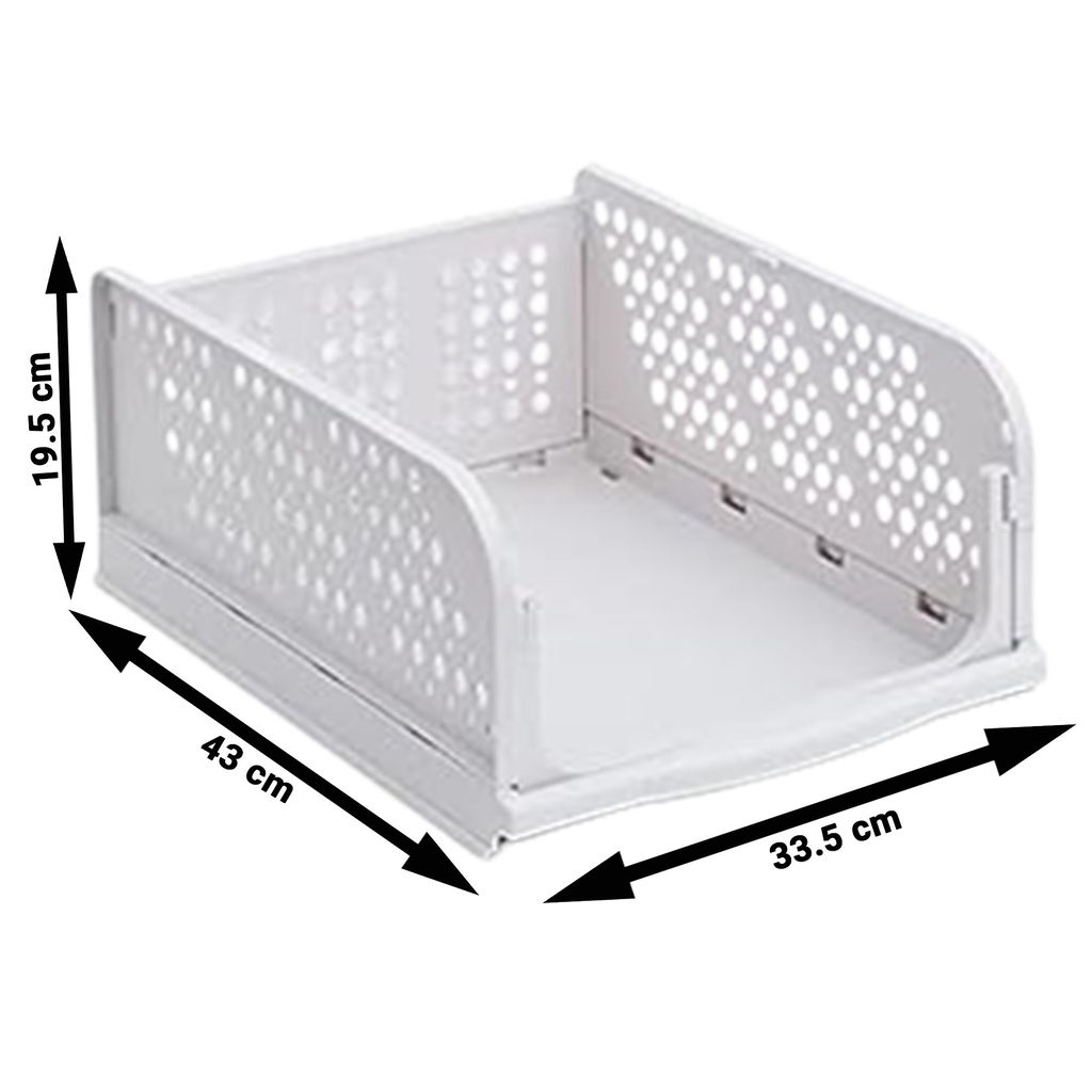 ALTCRAFT Clothes Organizer for Wardrobe : Foldable, Stackable Cupboard Organizer, Plastic Drawer Organizer for Closet Storage