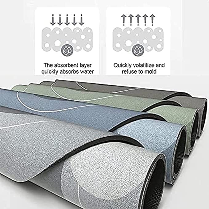 ALTCRAFT Bathroom Mat: A Quick-Dry, Water-Absorbing Solution for Home and Kitchen (40 x 60 CM). Rubber-Backed, Anti-Slip Floor Mat Ensures Safety and Style