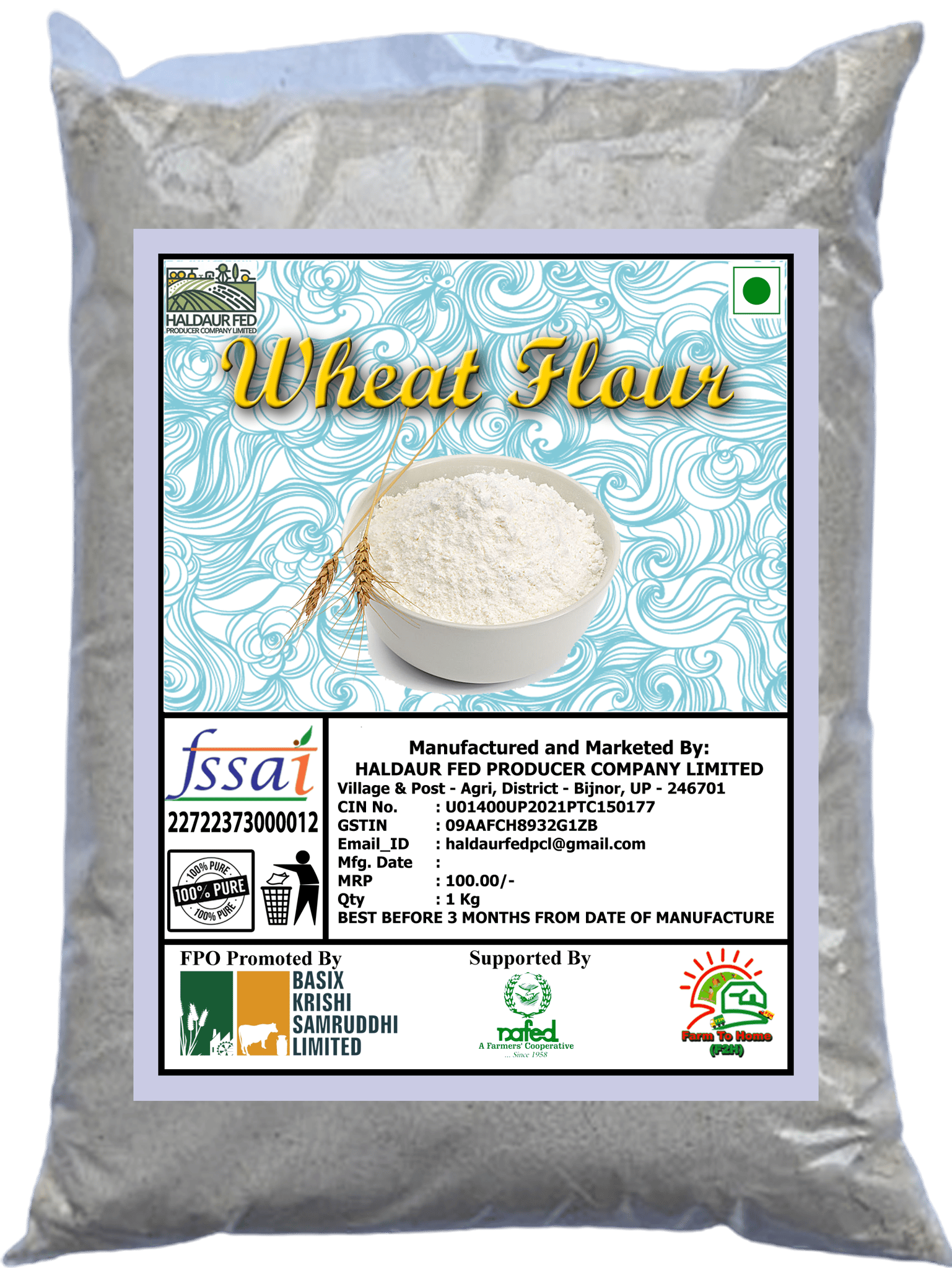 Wheat Flour - 1 Kg (pack of 2)