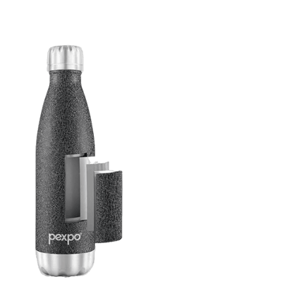  Pexpo Electro 500 Stainless Steel Water Bottle, 500ml, Black