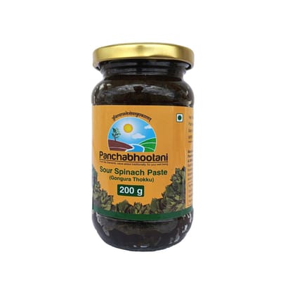 Panchabhootani Gongura Chutney 200g | Rich In Antioxidants & Nutrients, Healthy, Traditional, and Pure Gongura ,Sides For Dosa, Idly, Ready to eat, Served With Hot Rice and Ghee