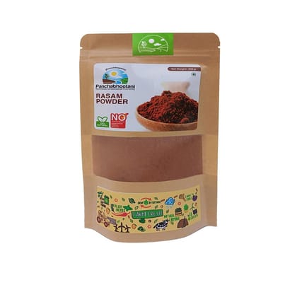 Panchabhootani Rasam Powder| South Indian Authentic Flavour, Easy Digestion, Farm Fresh, Vegan Friendly, No Garlic, No Onion, 3 varieties of roasted dry red chilles, Rich Aroma, Mouth Watering